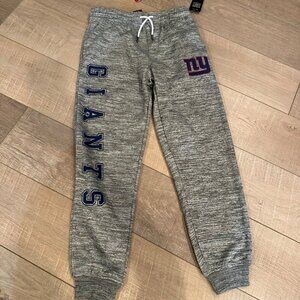 NFL Team Apparel Kids Giants Grey Jogger Sweatpants Size 10-12